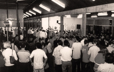 Cerimonial de inauguração do Museu de Zoologia Prof.ª Morgana Cirimbelli Gaidzinski em 26 de setembro de 2002.