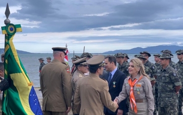 Cerimônia do recebimento da Medalha de Mérito Raulino Reitz da Polícia Militar Ambiental (2019)